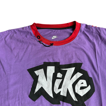 Nike Embroidered T-Shirt Purple Freestyle Mens XL