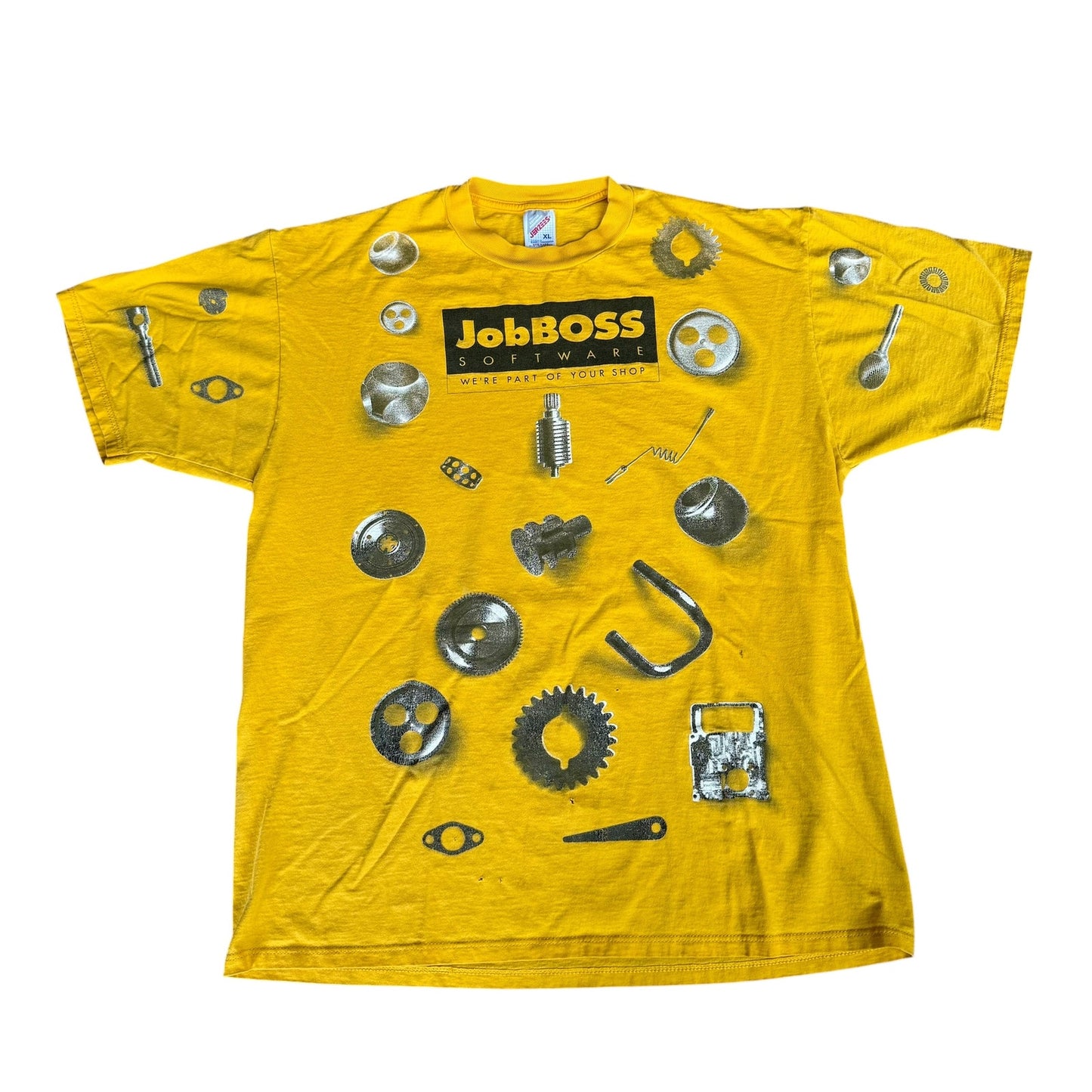 Vintage 90s JobBoss Software Tee Shirt Mens Jerzees XL