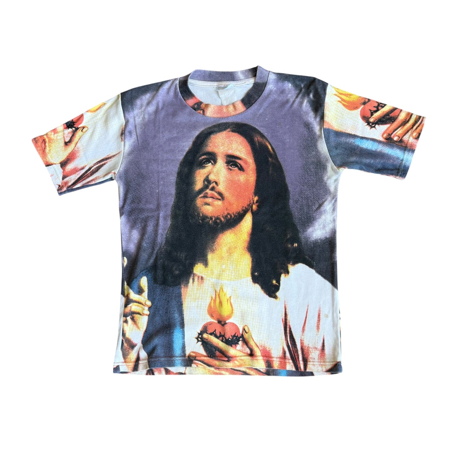Jesus Christ AllOverPrint Double Sided Tee Shirt Mens Medium