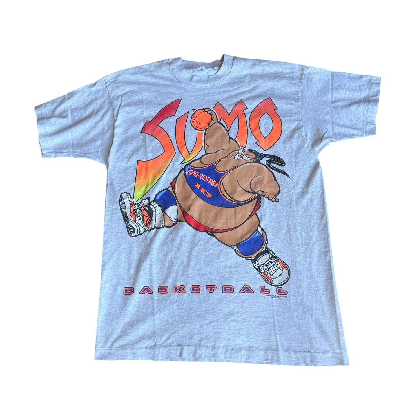 Vintage Sumo Basketball Double Sided 1994 Tee Shirt Mens XL