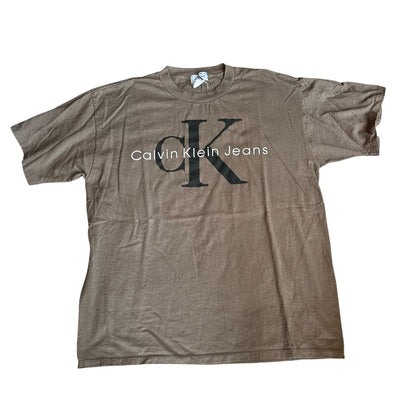Calvin Klein CK Jeans Tan Tee Shirt Mens XL