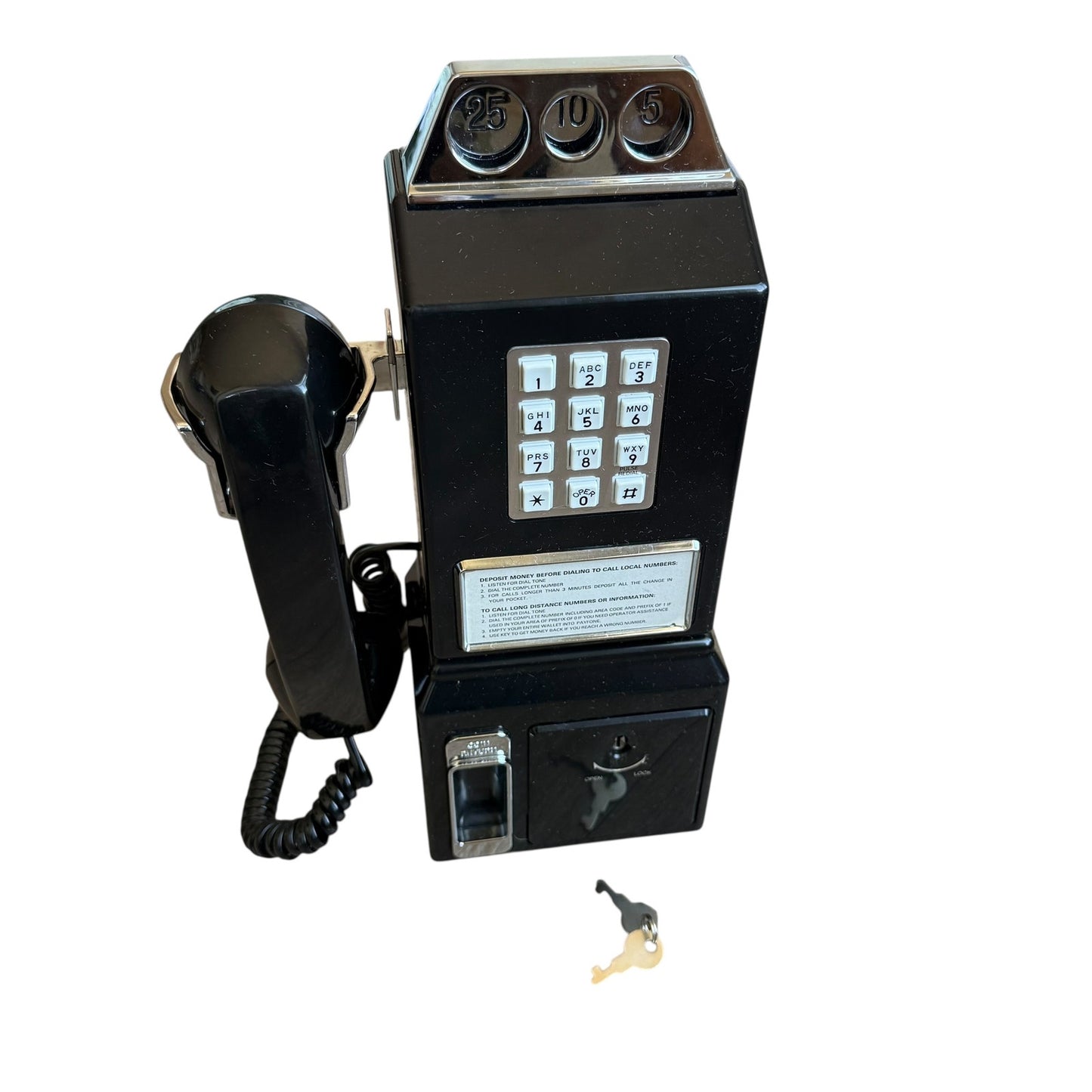 1980s Vintage Teleconcepts Pay Phone 13.5” Retro Coin Bank