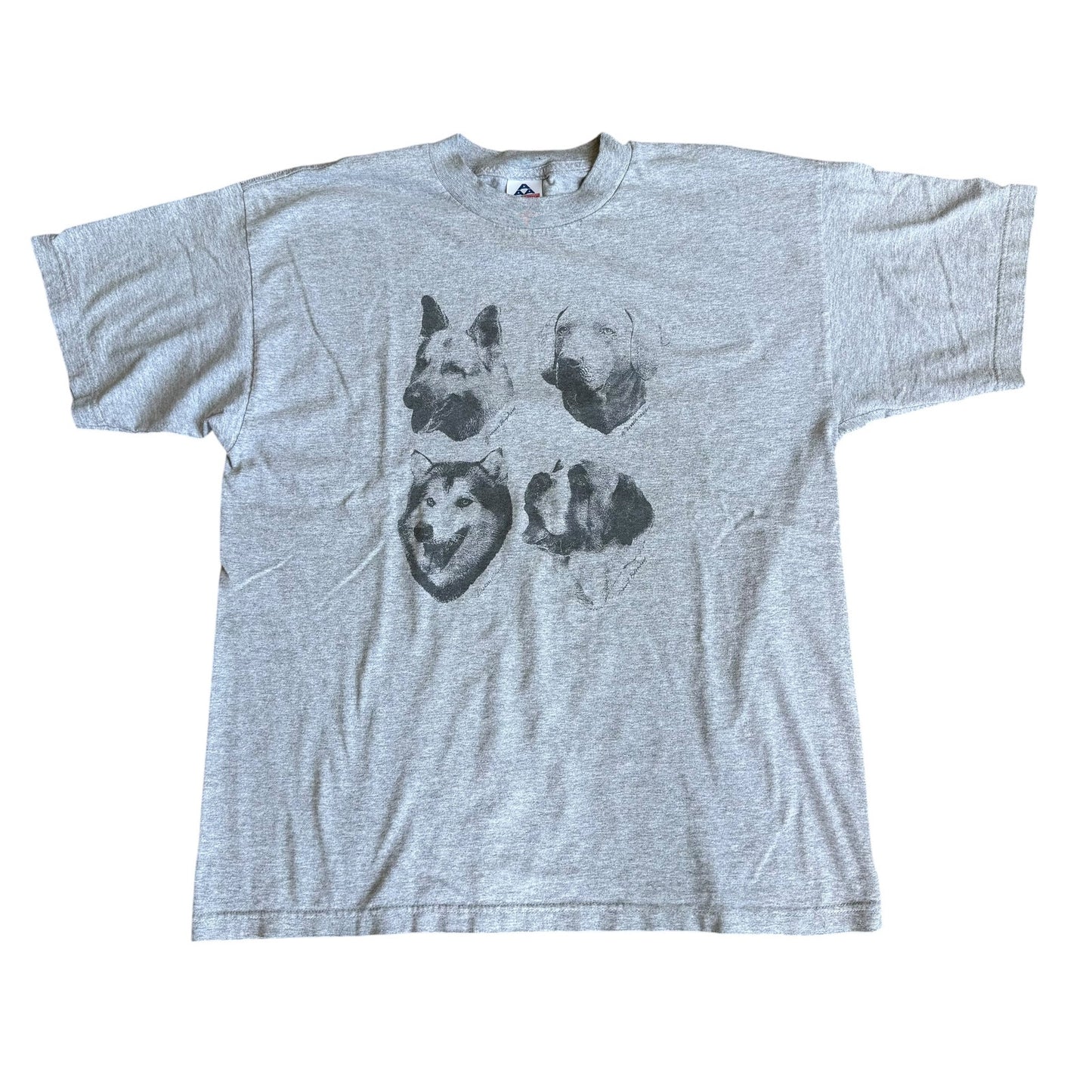 Vintage Dog Breed Tee Shirt Gray Mens XL