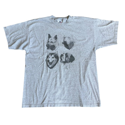 Vintage Dog Breed Tee Shirt Gray Mens XL