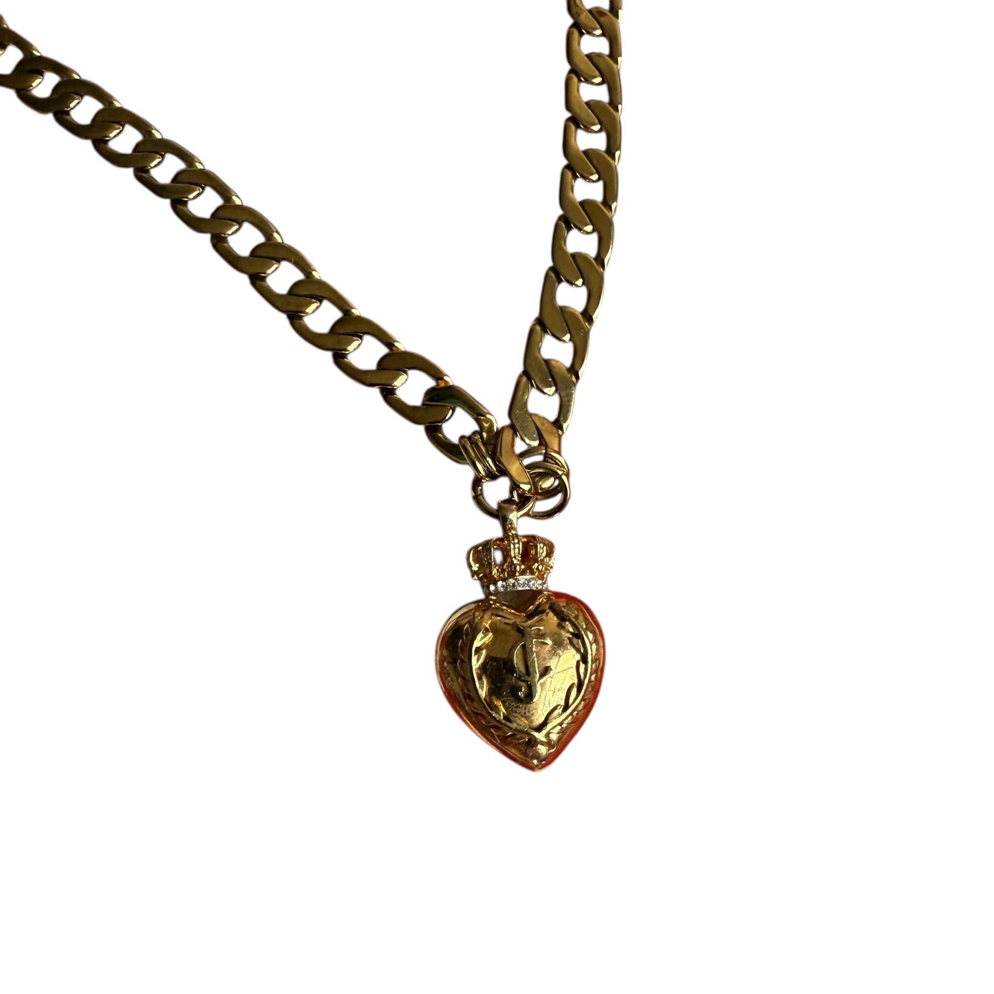 Juicy Couture Gold Chain Pendant Necklace 20" y2k Vintage 2000s