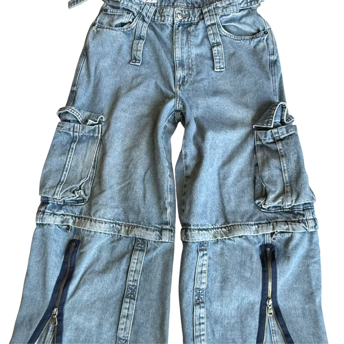 Zara Detachable Cargo Denim Jeans Mens 32