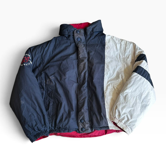Vintage 90s Nautica Bomber Coat Jacket Mens Reversible Large