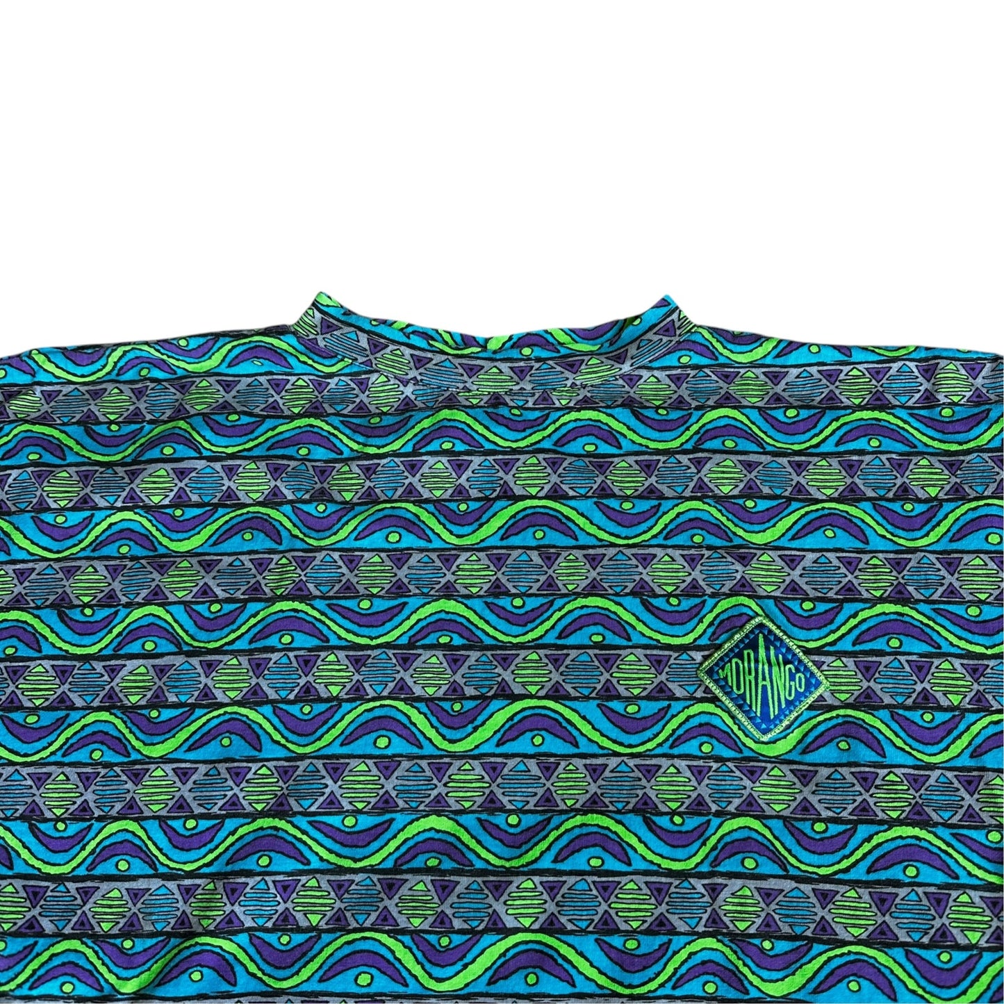 Vintage 90s Morongo Surf Tee Shirt Retro Geometric Pattern Mens Large