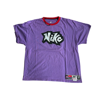 Nike Embroidered T-Shirt Purple Freestyle Mens XL
