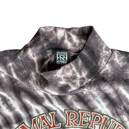 Vintage Animal Republic Zebra Print Tee Shirt Mens Medium