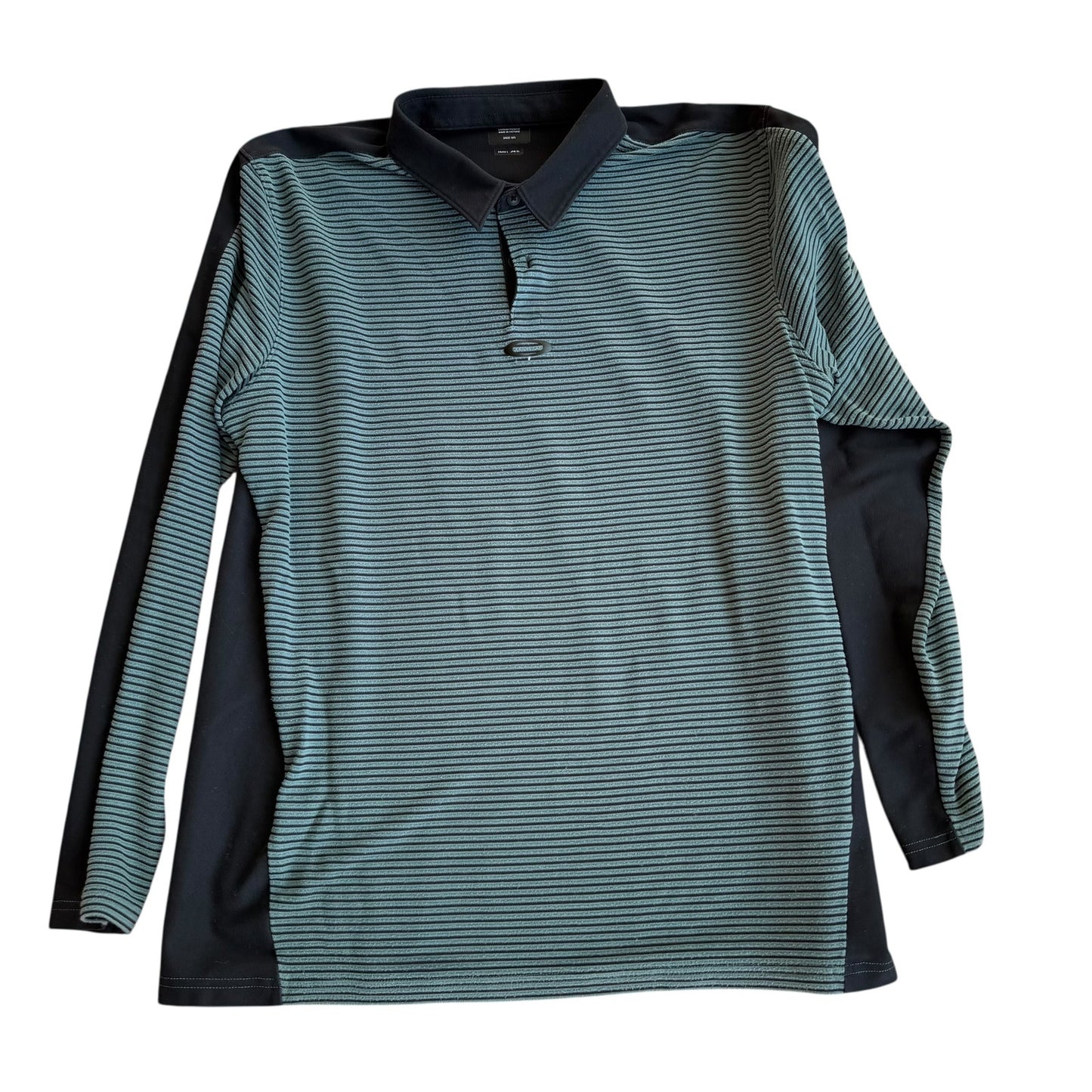 Oakley Striped Mens Long Sleeve Polo Shirt Large