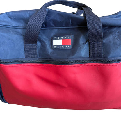 Vintage Tommy Hilfiger Duffle Bag Red Blue