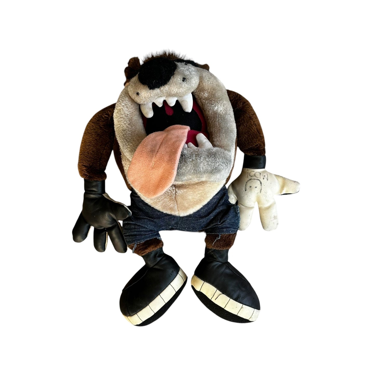 Vintage Taz the Tasmanian Devil Plush Warner Bros 90s 17"