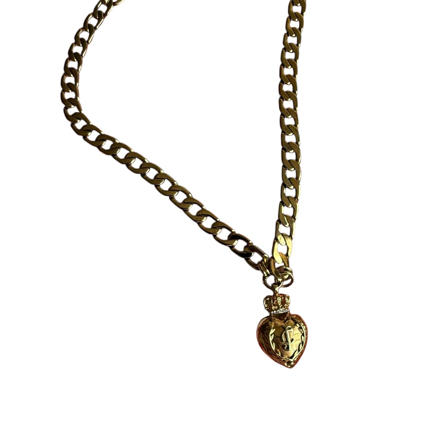 Juicy Couture Gold Chain Pendant Necklace 20" y2k Vintage 2000s