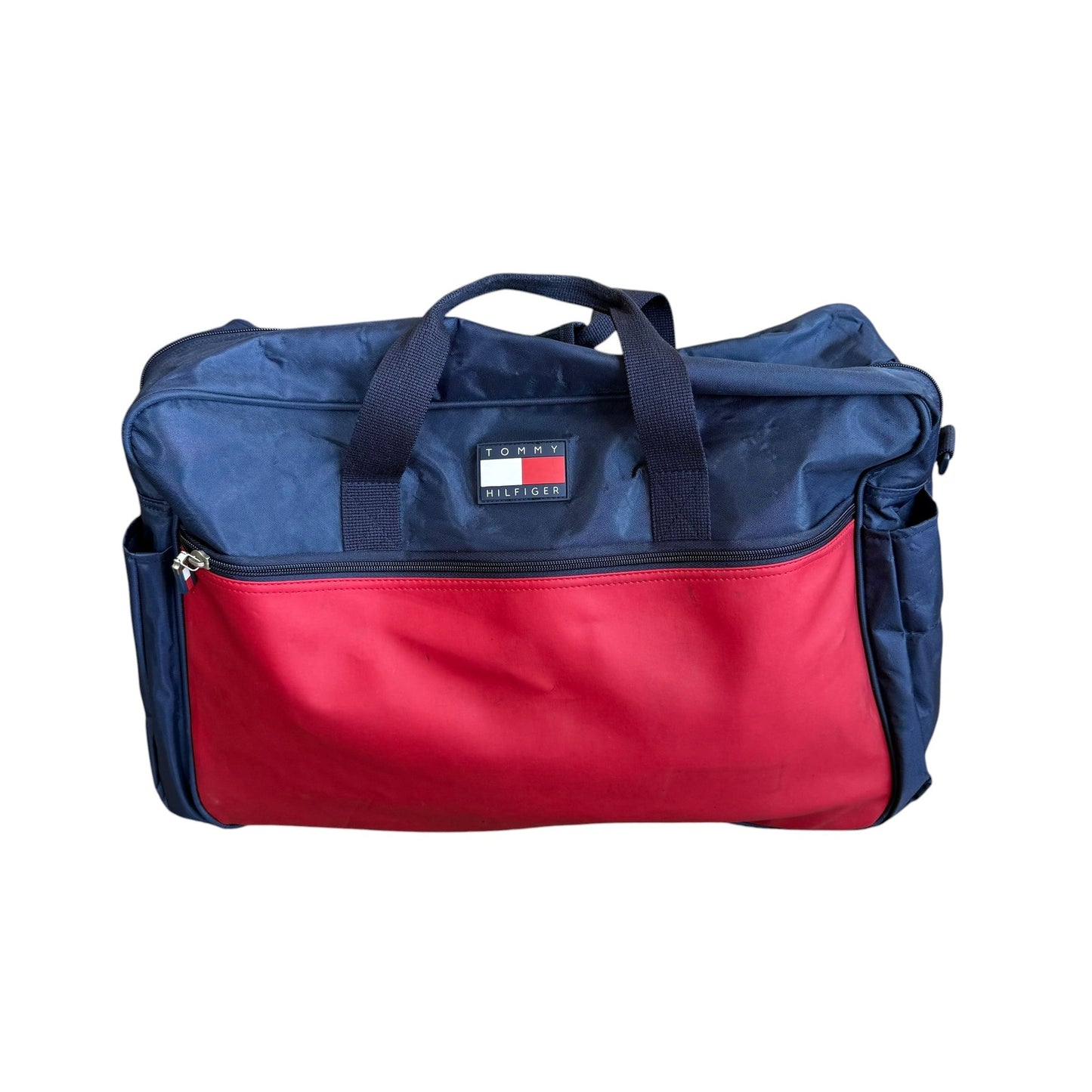Vintage Tommy Hilfiger Duffle Bag Red Blue