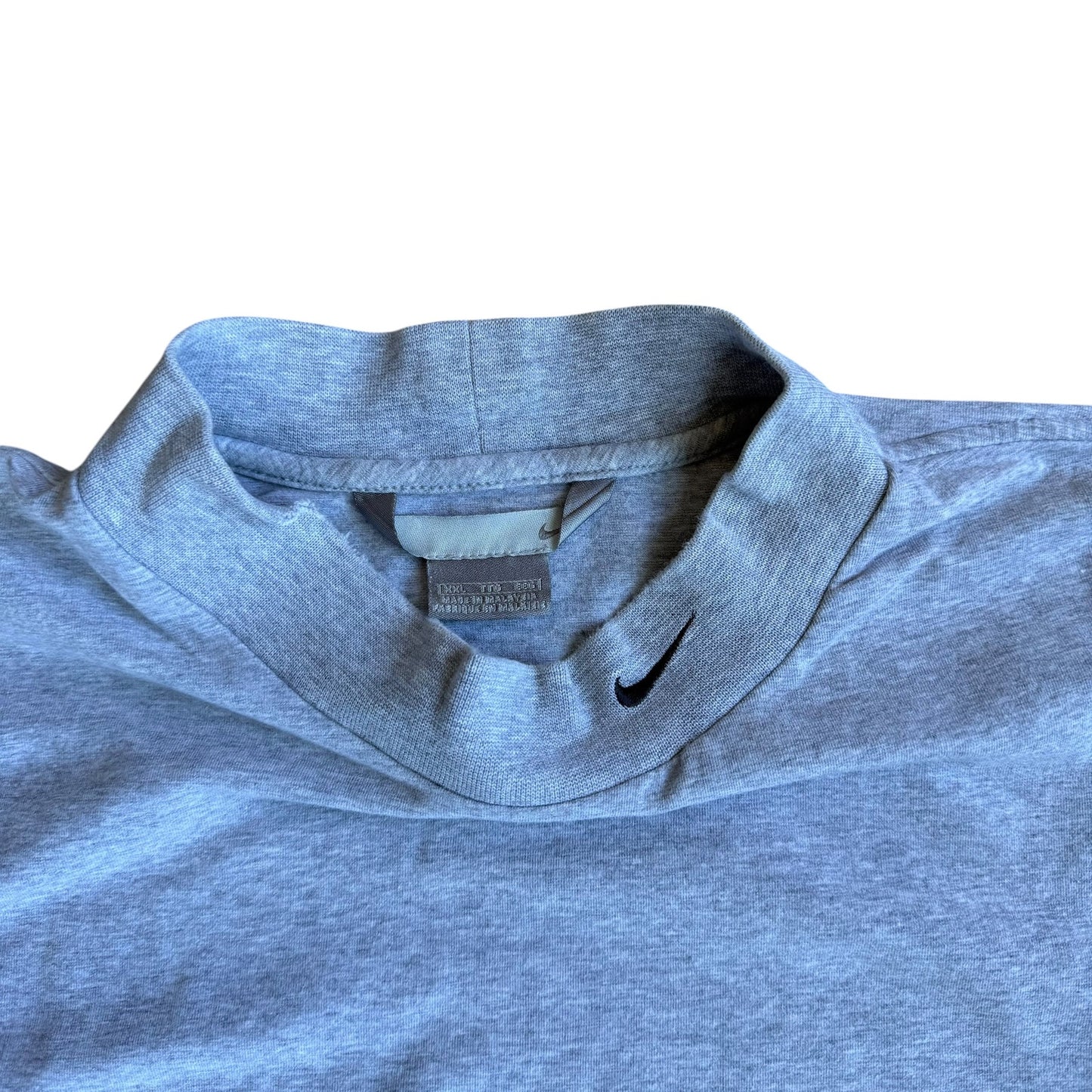 Vintage Nike Mock Neck Logo Swoosh LongSleeve Shirt Mens XXL