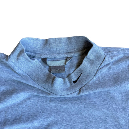 Vintage Nike Mock Neck Logo Swoosh LongSleeve Shirt Mens XXL