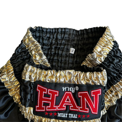 Han Muay Thai Fighting Black Shorts Mens XL