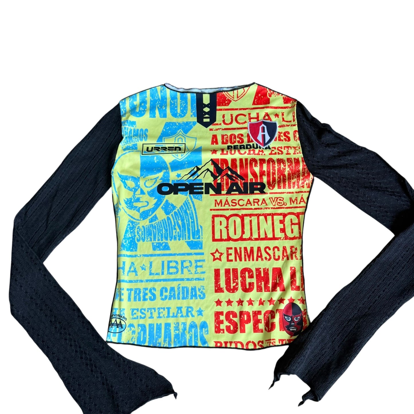 HoodBaby Lucha Libre Custom Long Sleeve Top Womens Small