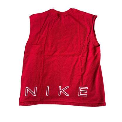 Vintage Nike Cutoff TankTop Red Shirt Mens Large