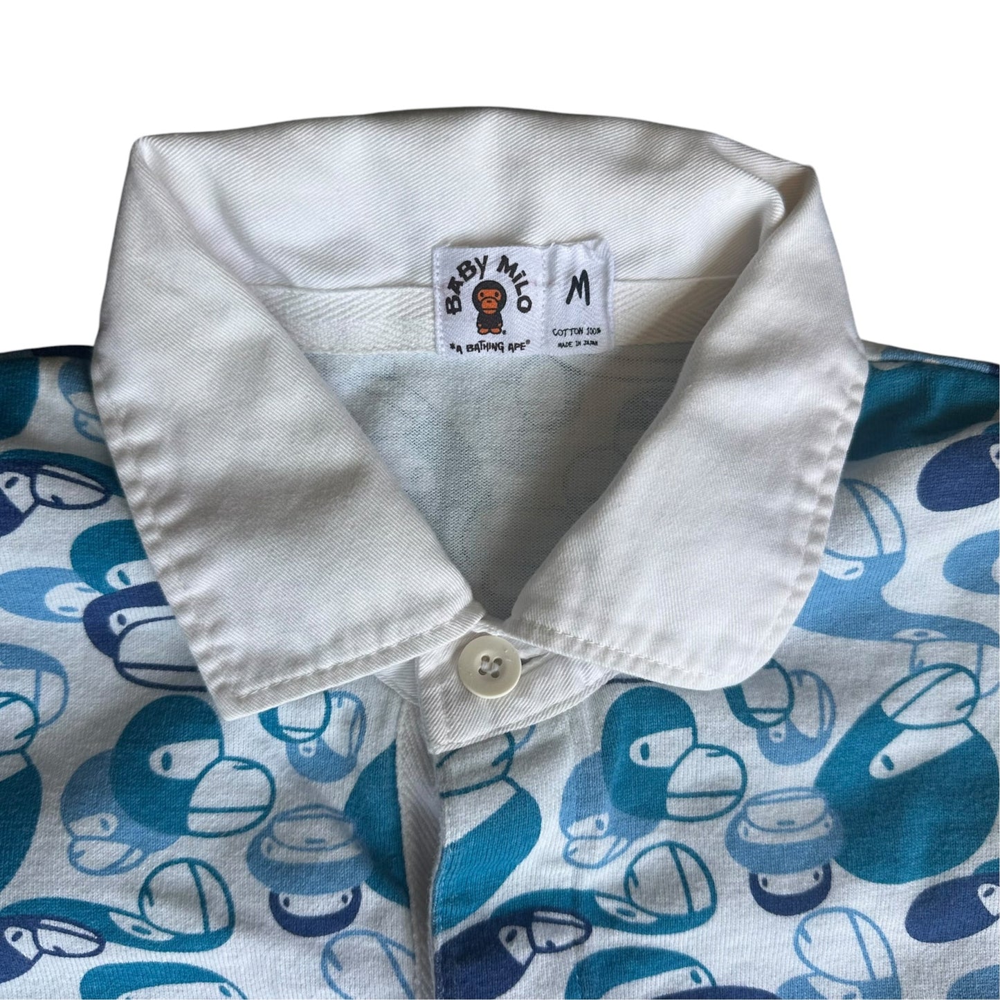 Vintage Baby Milo Bape Blue Polo Mens Medium