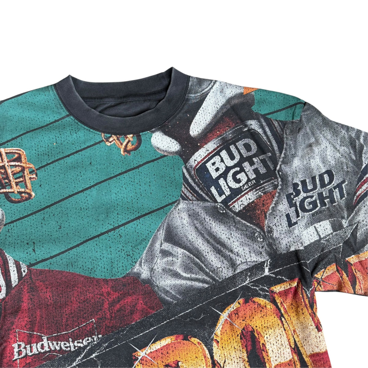 Budweiser Bud Bowl VI Aop Tee Shirt Mens Medium