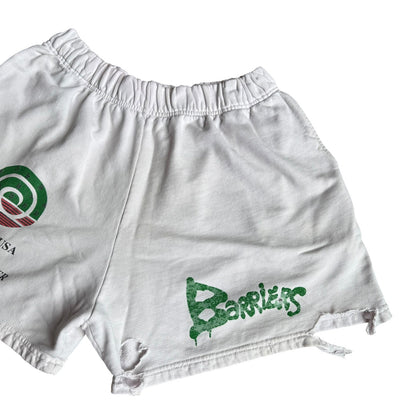 Barriers White Athletic Shorts Mens Large