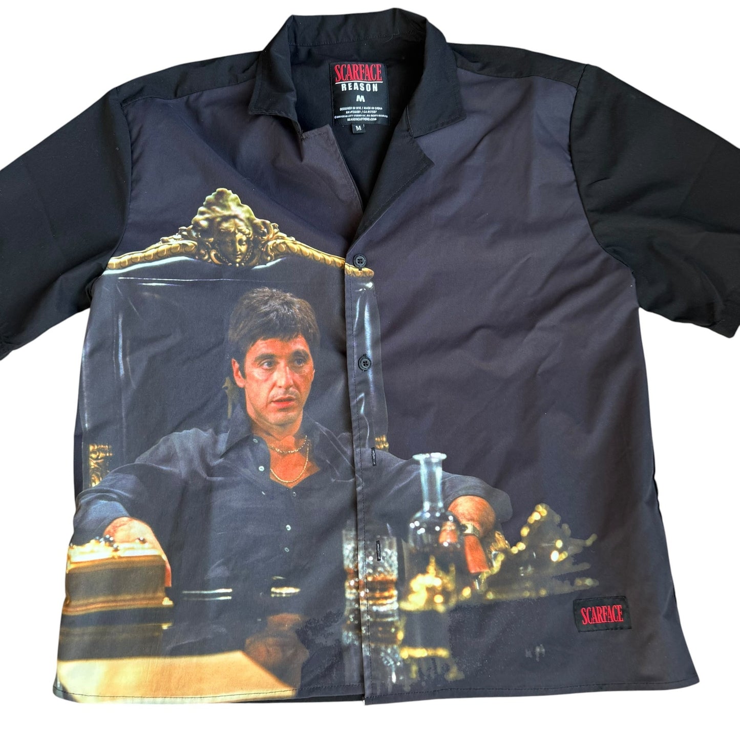 Scarface x Reason Button Up Mens Medium