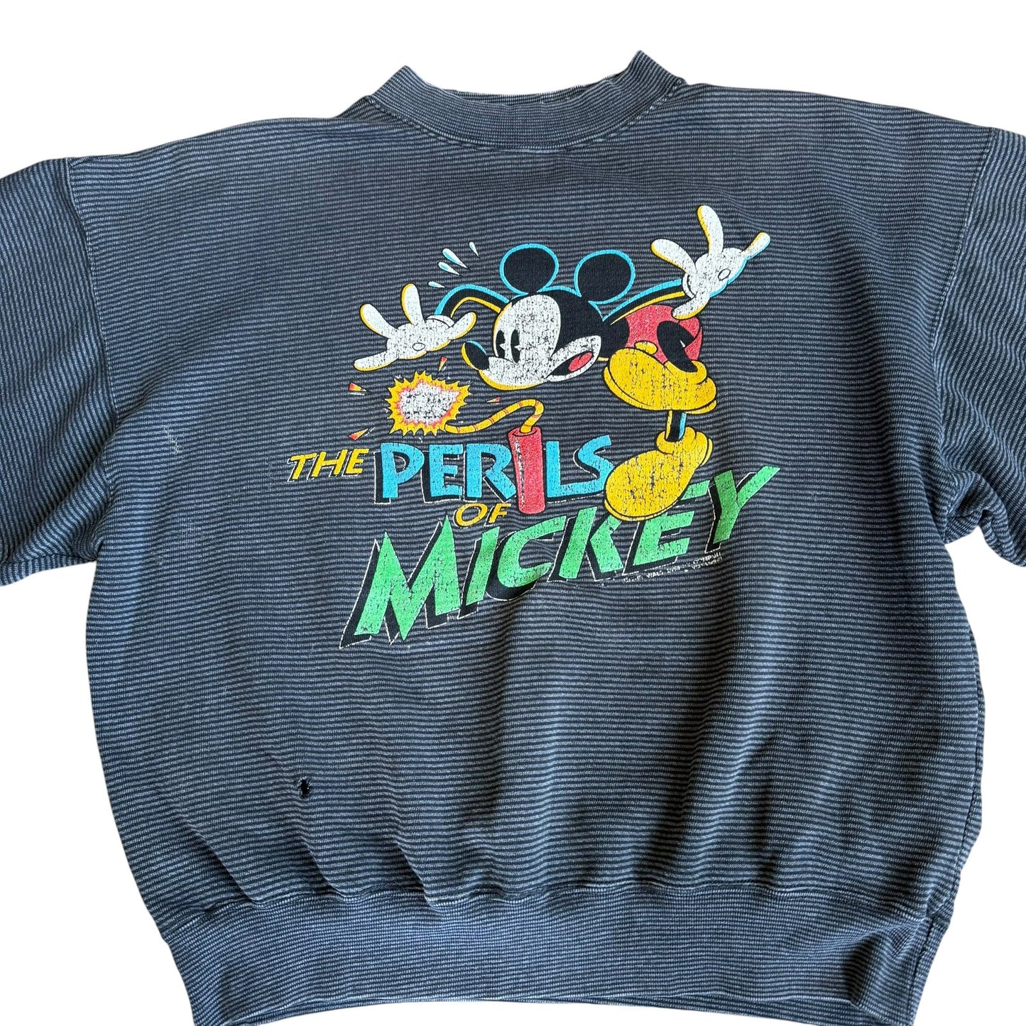 Vintage 90s Perils of Mickey Mouse Crewneck Sweatshirt Mens Small