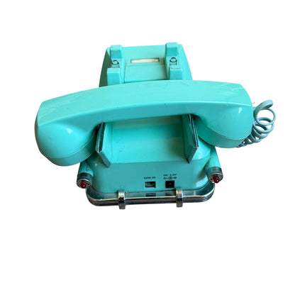 Vintage Blue Hot Rod House Phone Desk Style Flames