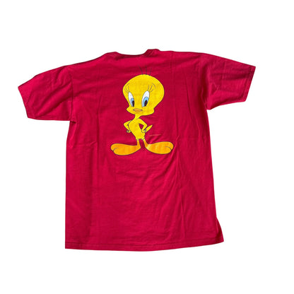 Vintage Tweety Bird Looney Tunes Red Tee Shirt Mens Large