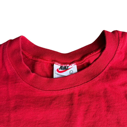Vintage Nike Cutoff TankTop Red Shirt Mens Large