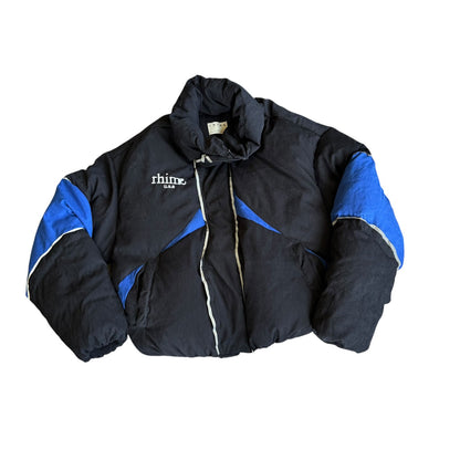 Rhime Alien Crop Puffer Blue Jacket Mens Large