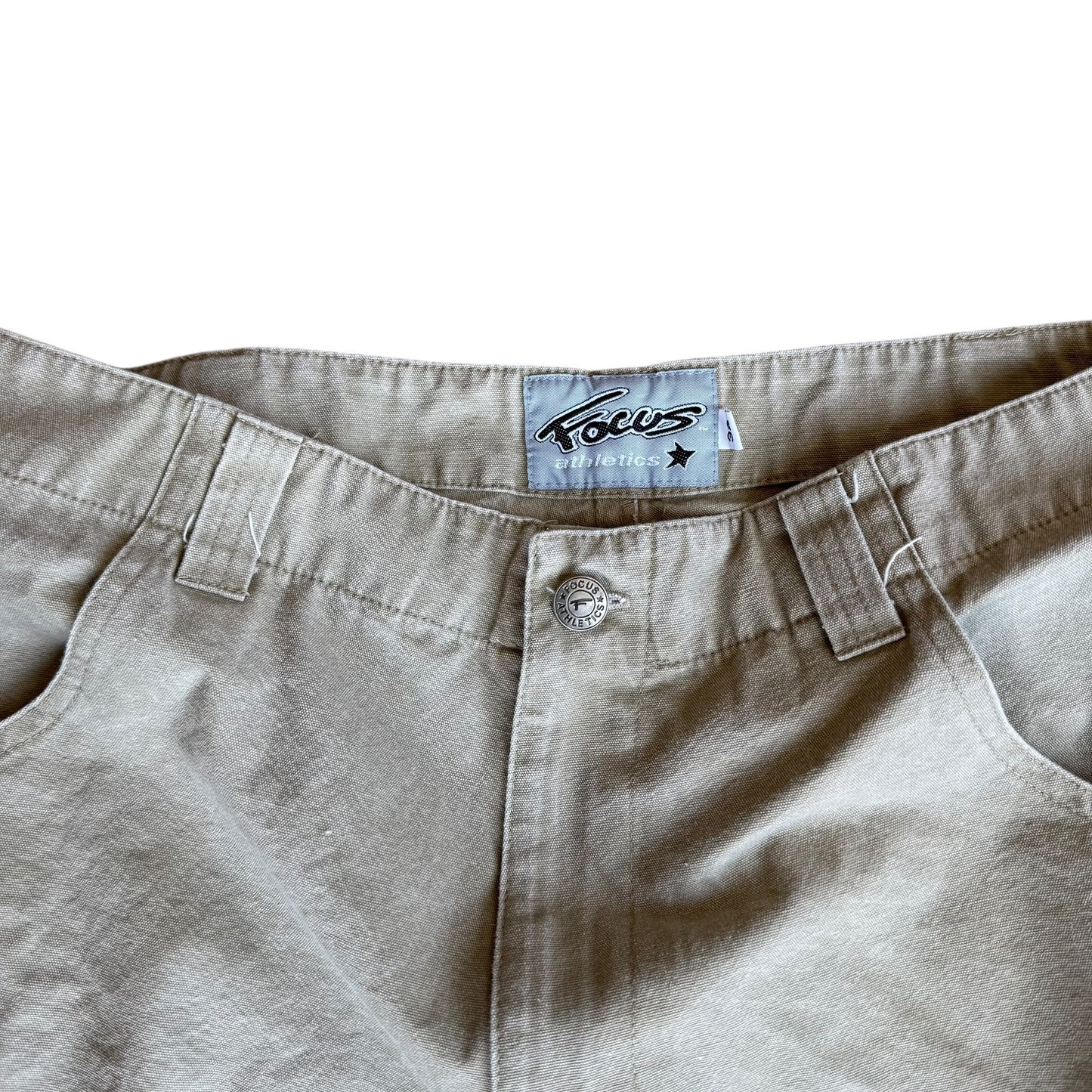 Vintage 90s Focus Cargo Shorts Mesh Pocket Mens 32