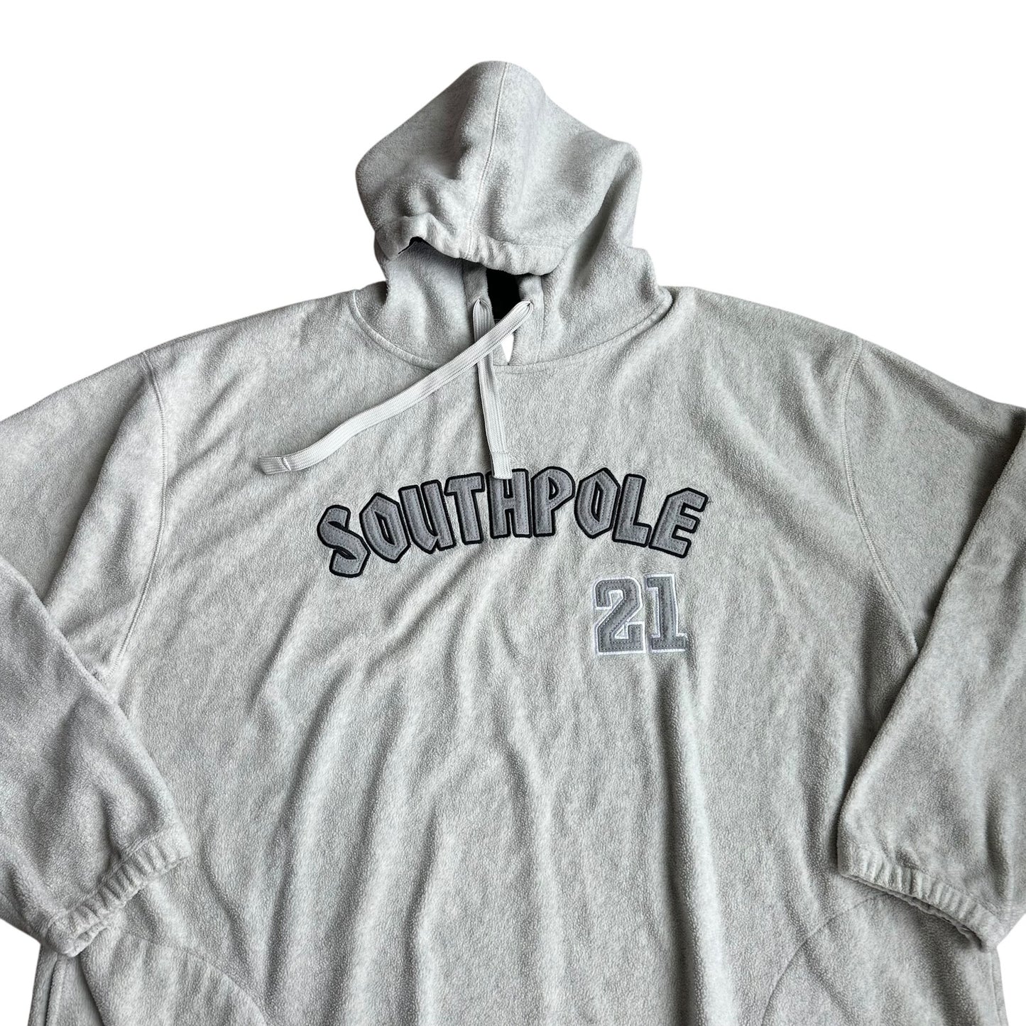 Vintage y2k Fleece SouthPole Pullover Hoodie Gray Mens 2XL