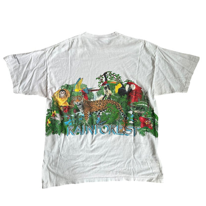 Vintage 1991 Habitat Rainforest Double Sided Tee Shirt Mens XL