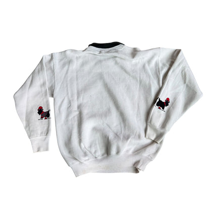 Vintage Scottish Terrier Scotties Dog Sweater Womens Large 90s