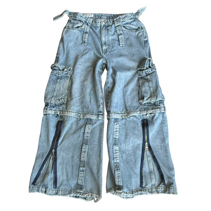 Zara Detachable Cargo Denim Jeans Mens 32