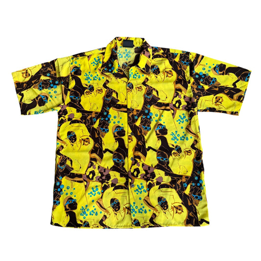 Vintage y2k J Cool Pattern Multicolor Button Up Mens XL