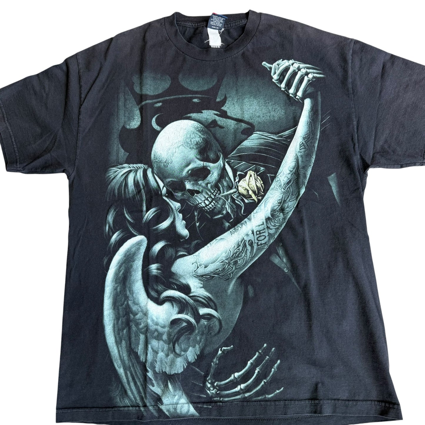 The Tango Skeleton Angel Dance AllOverPrint Shirt Mens XL