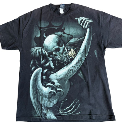 The Tango Skeleton Angel Dance AllOverPrint Shirt Mens XL