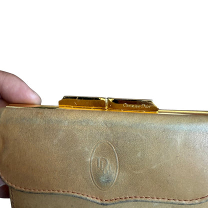 Vintage Christian Dior Tan Brown Wallet