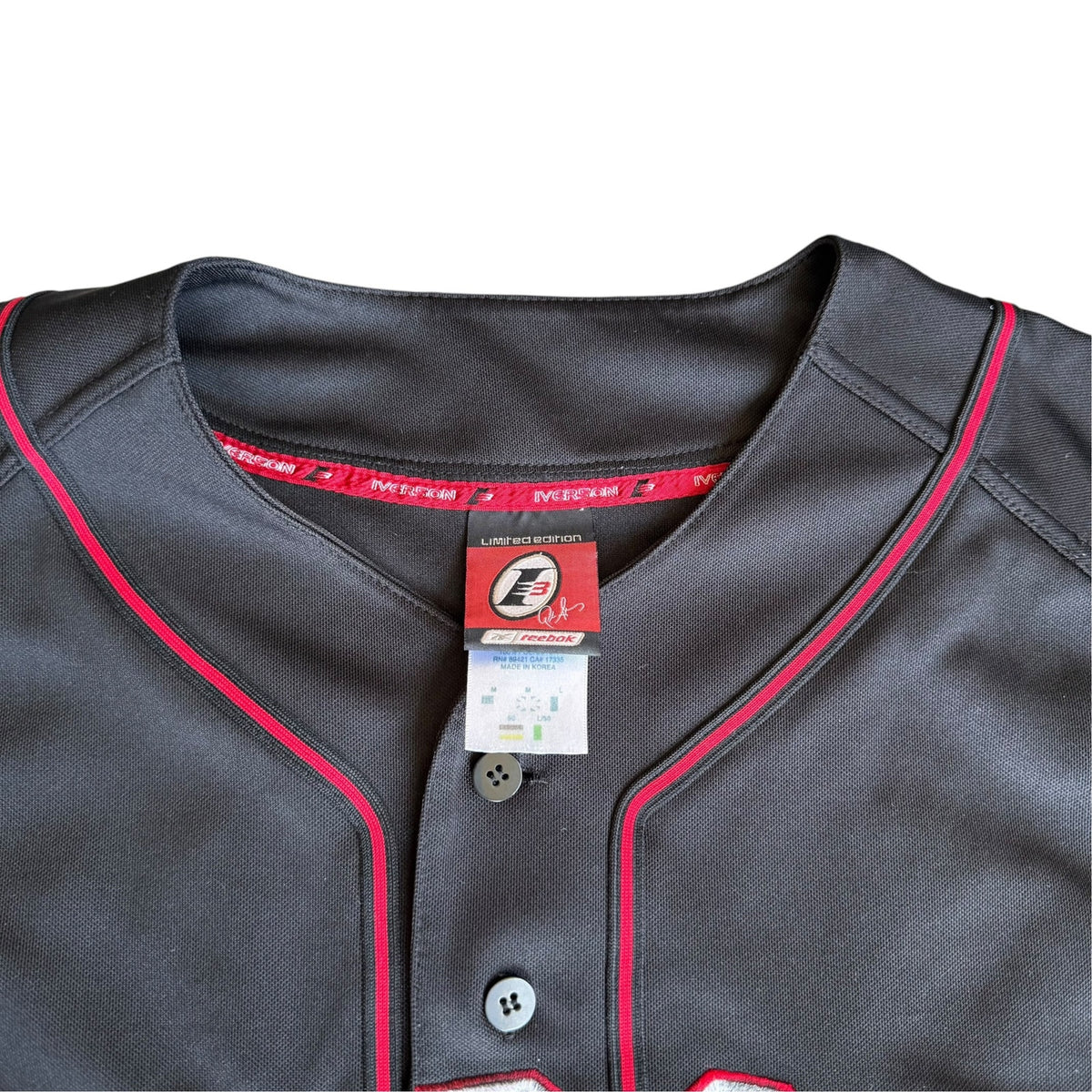 Allen Iverson Vintage Baseball Style Sleeveless Jersey Mens Large