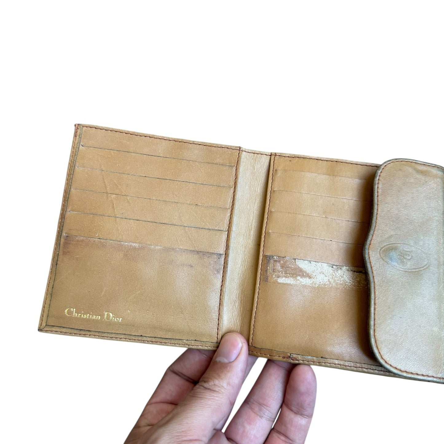 Vintage Christian Dior Tan Brown Wallet
