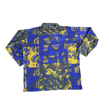 Vintage 90s Geometric Pattern LongSleeve Shirt Mens XL