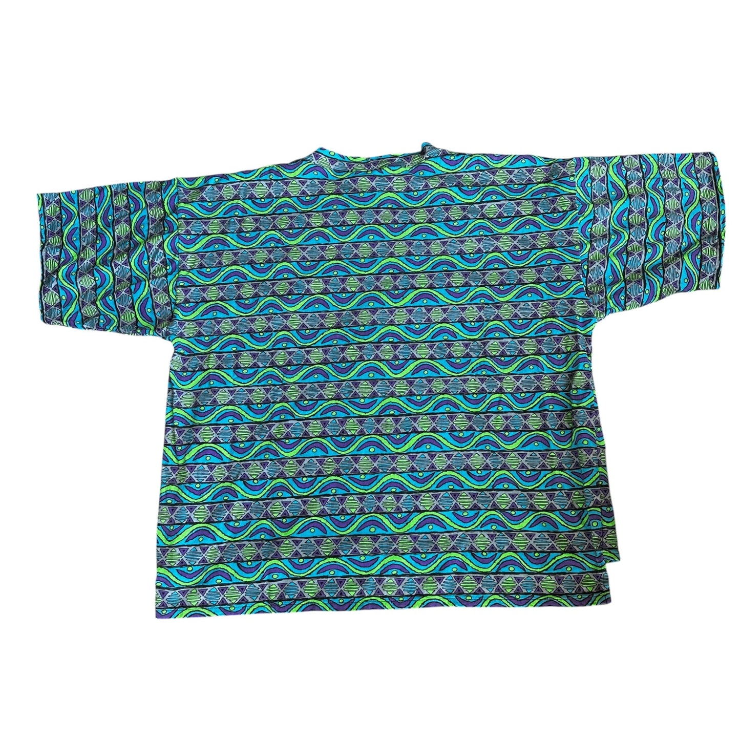 Vintage 90s Morongo Surf Tee Shirt Retro Geometric Pattern Mens Large