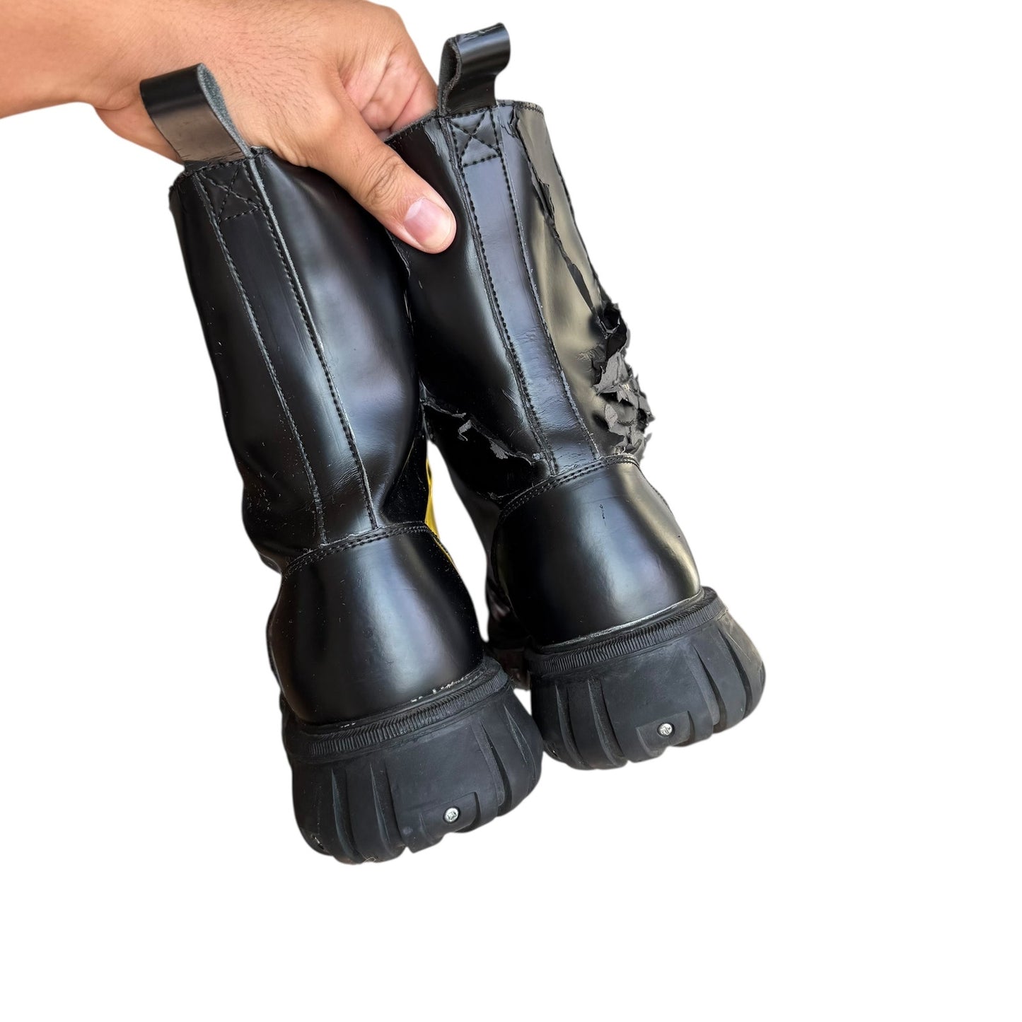 Black T.U.K. Combat Boots Goth Grunge Mens 9