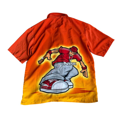Vintage KAD HipHop y2k AllOverPrint Shirt Mens XL