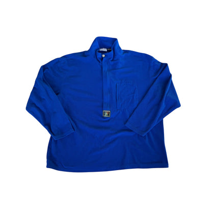 Vintage Versace Sport Blue Quarter Zip Pullover Sweater Mens 2XL