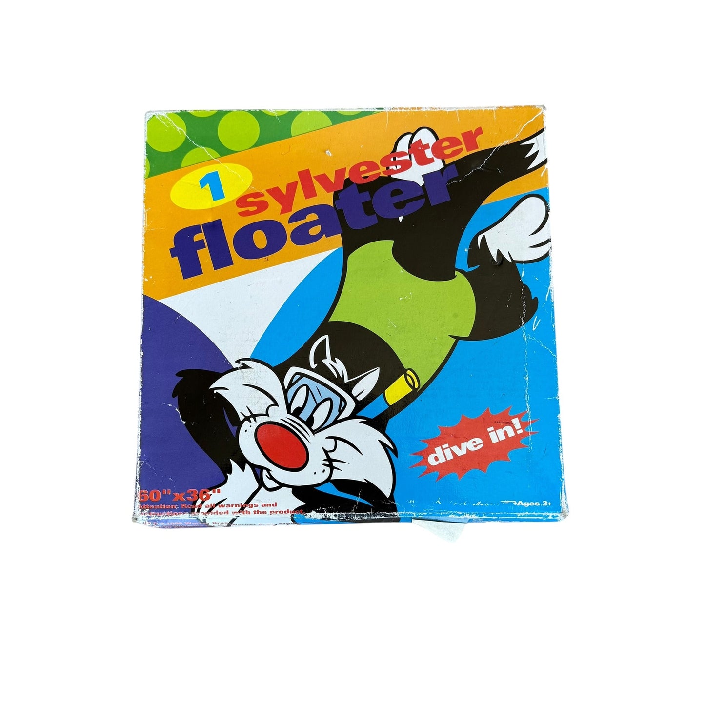 Vintage 1996 Sylvester Cat Warner Bros Floater Floaty Swimming Pool Toy NEW